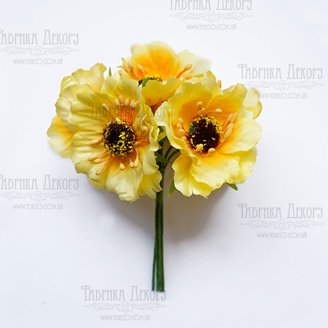 Букет тканевых бегоний Фабрика Декора, цвет жёлтый