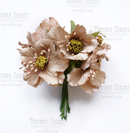 Букет тканевых бегоний Фабрика Декора, цвет бежевый