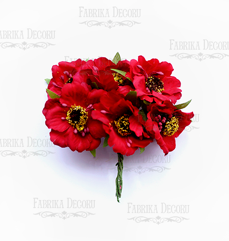 Букет тканевых бегоний Фабрика Декора, цвет красный