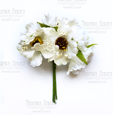 Букет тканевых бегоний Фабрика Декора, цвет кремовый