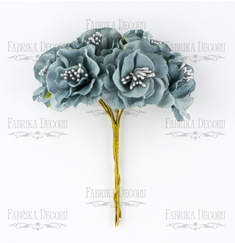 Букет тканевых цветов "Вишнёвый цвет" Фабрика Декора, цвет сизый