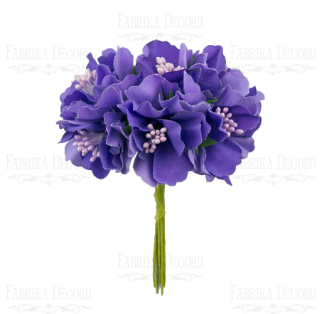 Букет тканевых цветов "Вишнёвый цвет" Фабрика Декора, цвет фиолетовый