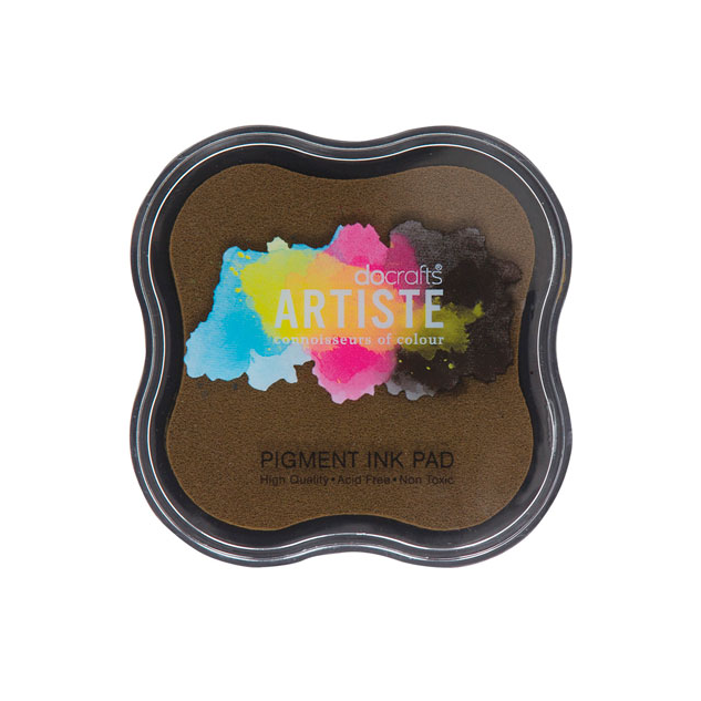 Подушечка штемпельная Docrafts Artiste PIGMENT Ink Pad, цвет шоколад