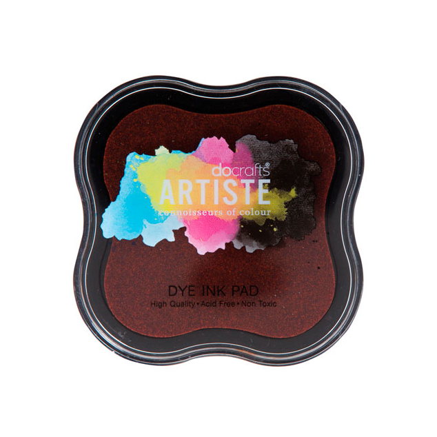 Подушечка штемпельная Docrafts Artiste DYE Ink Pad, цвет коричневый