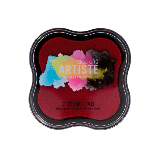 Подушечка штемпельная Docrafts Artiste DYE Ink Pad, цвет красный