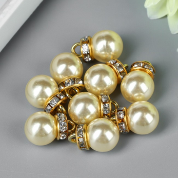 Подвеска пластик "Натуральная жемчужина с петелькой"