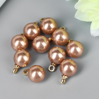 Подвеска пластик "Жемчужный шарик с петелькой"