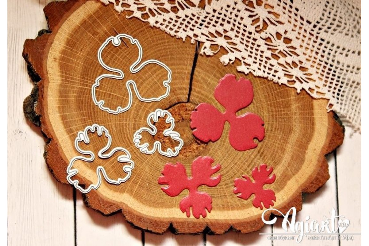 Нож для вырубки Agiart "Пионы"