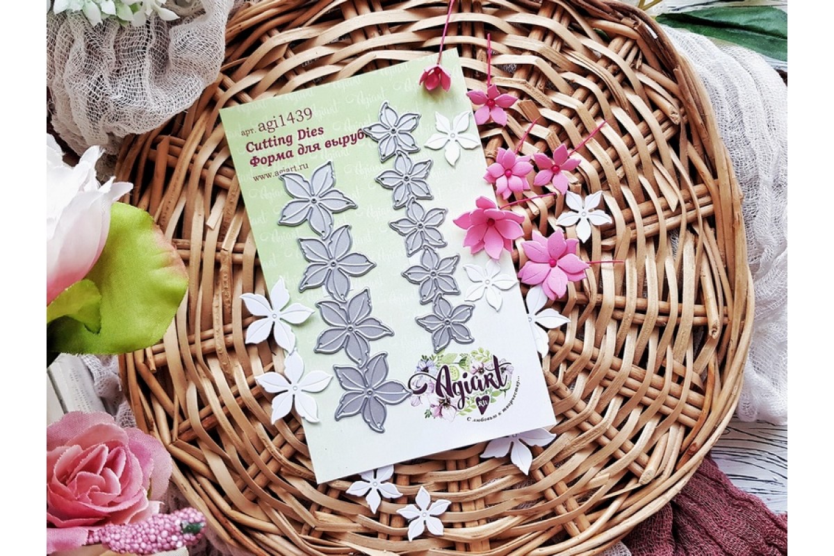 Нож для вырубки Agiart "Эльфийские цветы малые"