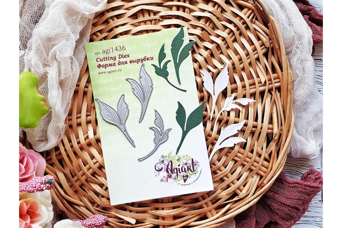 Нож для вырубки Agiart "Листья ландыша"