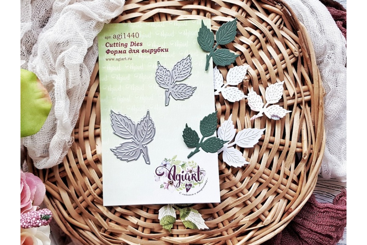 Нож для вырубки Agiart "Веточки розы"