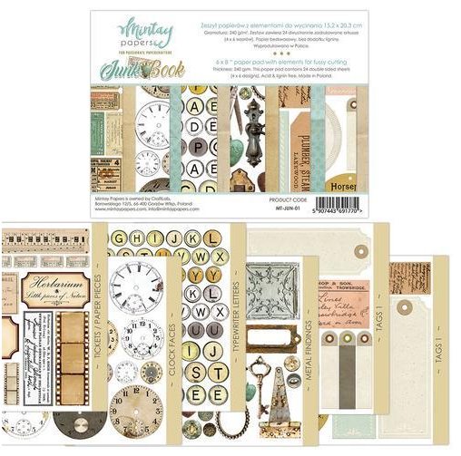 Набор бумаги 15х20см Mintay papers "Junk Book"