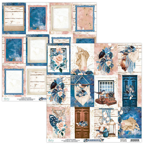 Бумага для скрапбукинга Mintay papers "Harmony" карточки (MT-HAR-06)