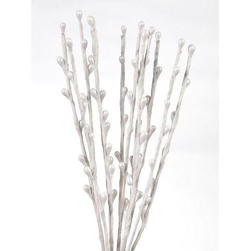 Веточки с ягодками Scrapberrys БЕЛЫЕ, 20 см, 12 шт