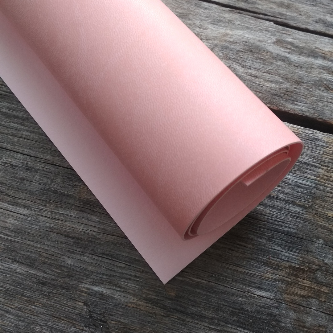 Кожзам переплётный 35 х 50 см. Цвет розовый