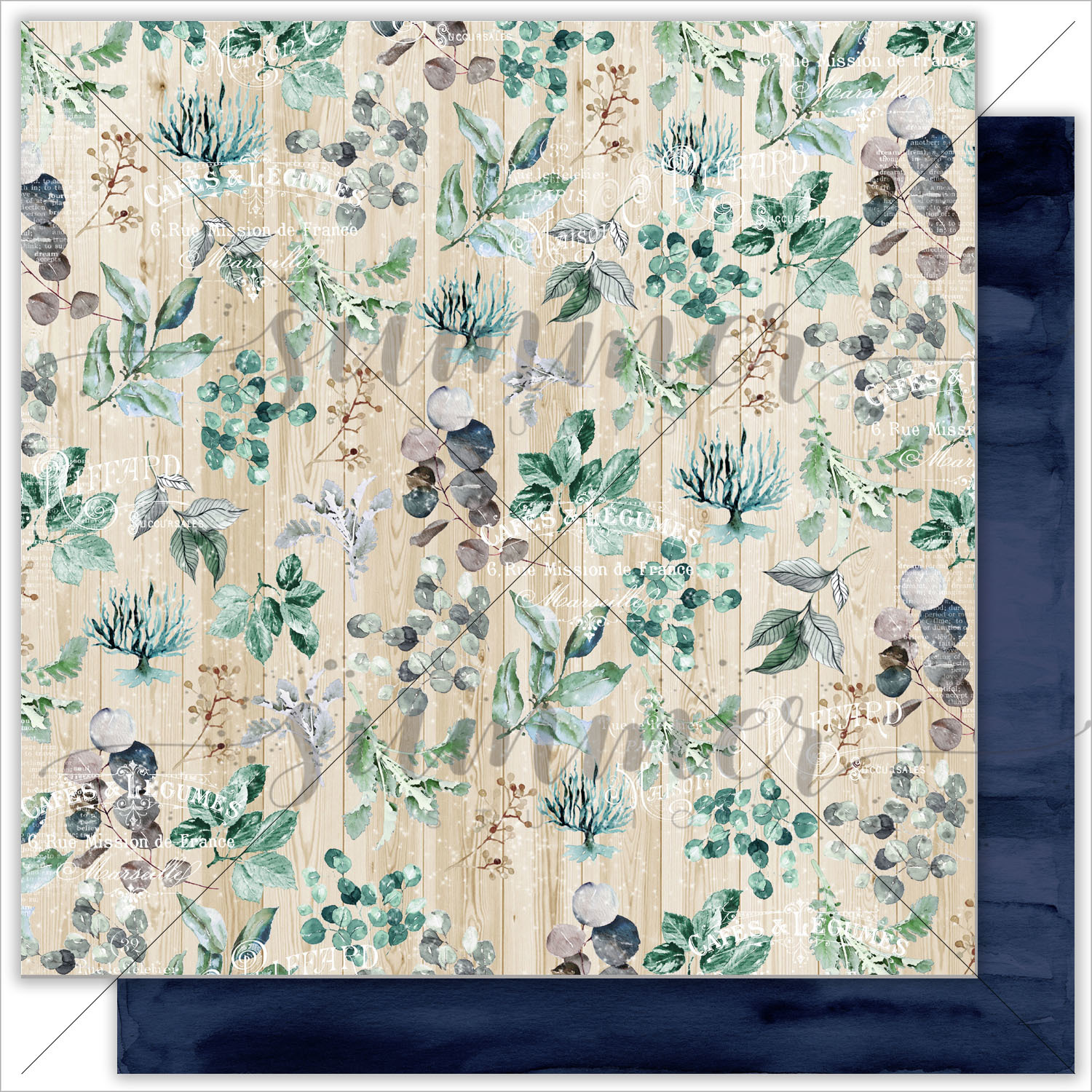 Бумага Summer studio "Marine Bloom", Sea forest(SMST68)