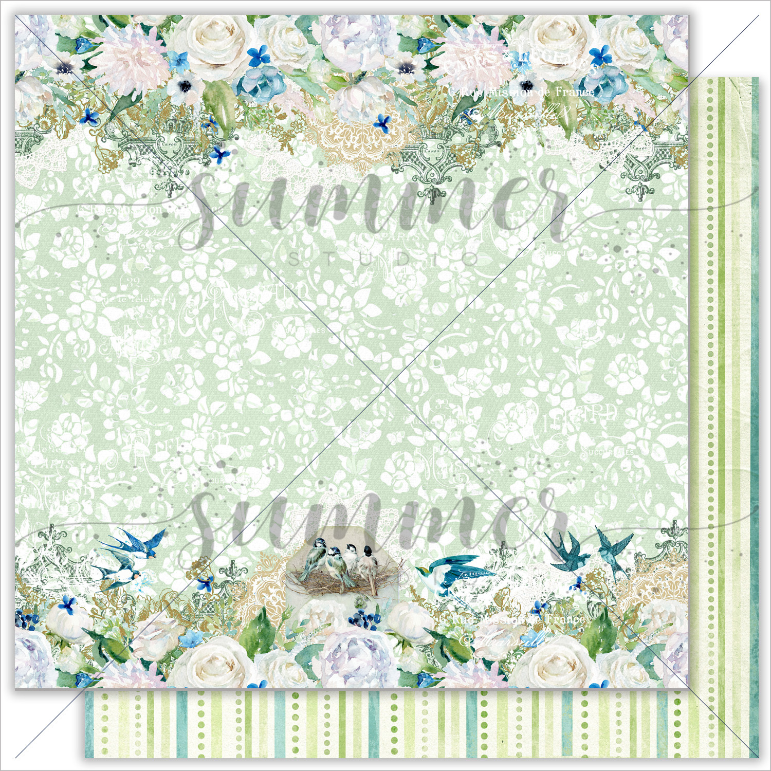 Бумага Summer studio "Sky swallows", Swallow's house (SMST76)