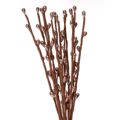 Веточки с ягодками Scrapberrys КОРИЧНЕВЫЕ, 20 см, 12 шт