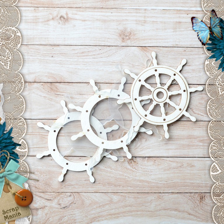 Чипборд шейкер ScrapMania "Мой капитан", Штурвал
