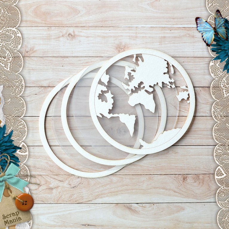 Чипборд шейкер ScrapMania "Мой капитан", Земля