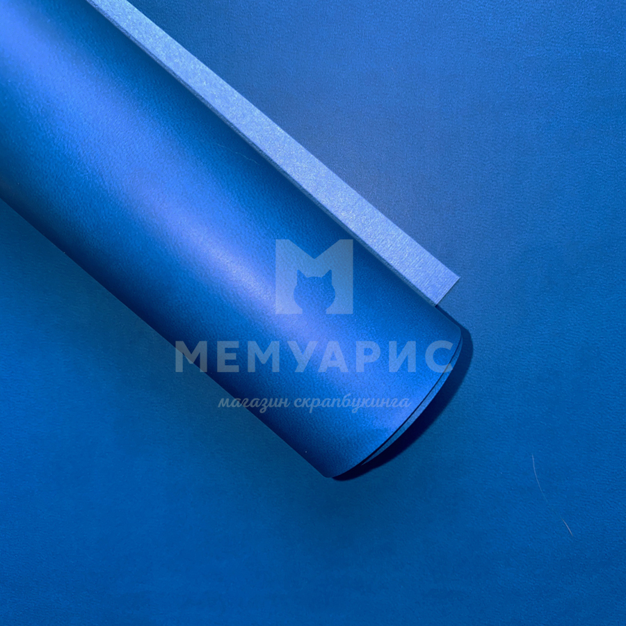 Кожзам переплётный 35 х 50 см Васильковый