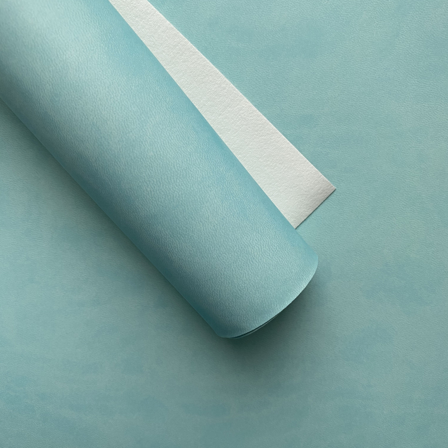 Кожзам переплётный 35 х 50 см. Цвет светлый аквамарин