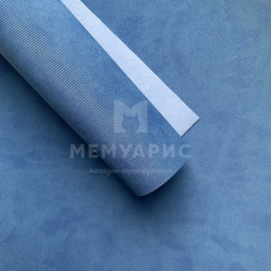 Кожзам переплётный "ДЖИНС" 35 х 50 см. Цвет синий