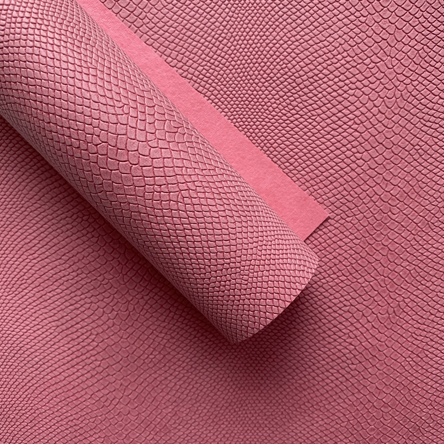 Кожзам переплётный "ПИТОН" 35 х 50 см. Цвет пыльная роза