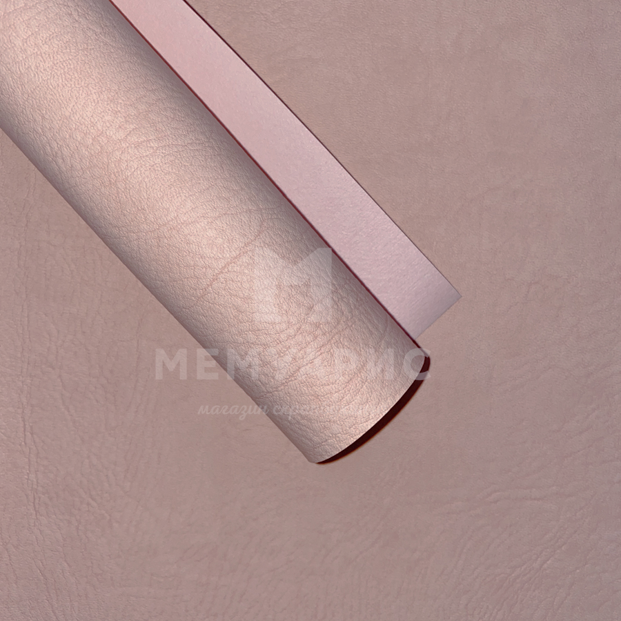 Кожзам переплётный "ЖАТЫЙ" 35 х 50 см. Цвет розово-персиковый