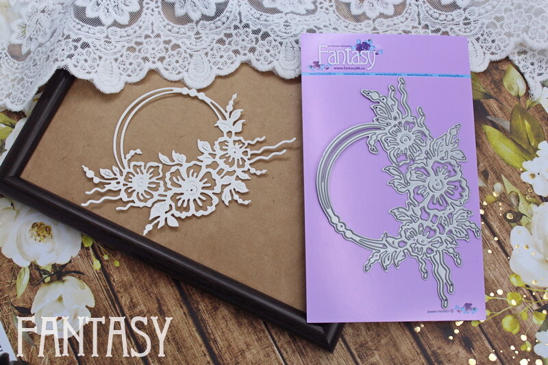 Ножи для вырубки Fantasy рамка "Куст шиповника"