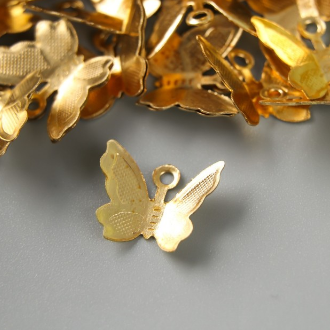 Подвеска металлическая "Бабочка". Цвет золото