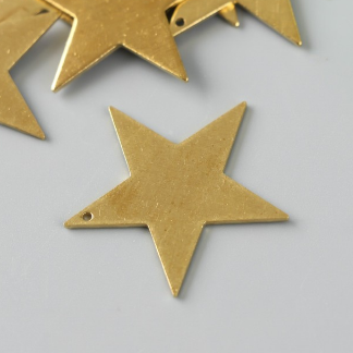Подвеска металлическая "Звезда". Цвет золото. (286)