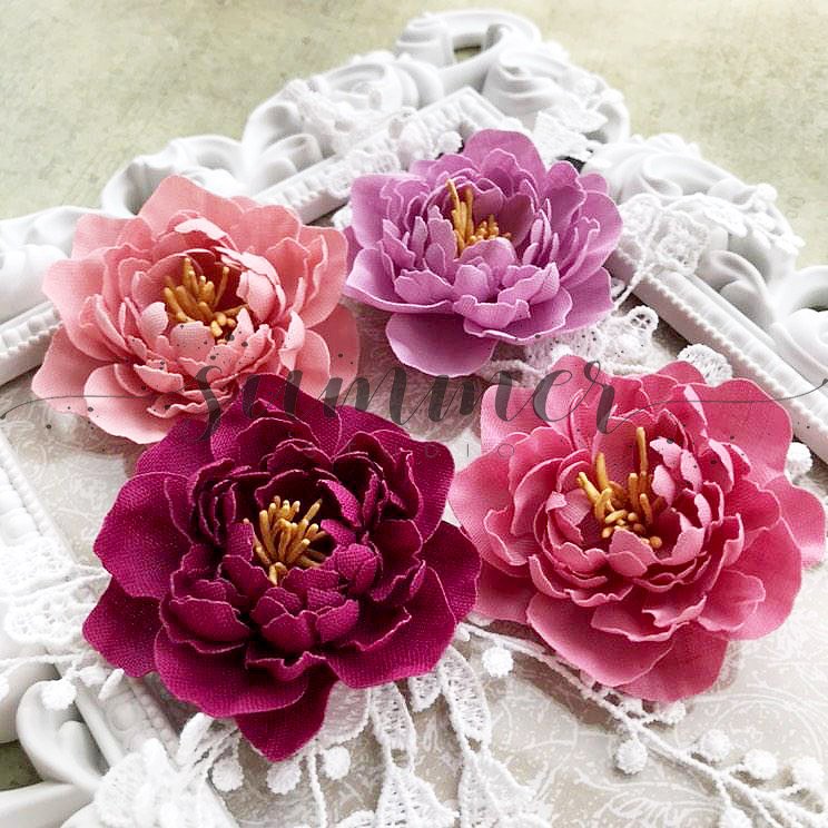 Набор цветов из ткани Summer studio "Wild forest" Wild pionies