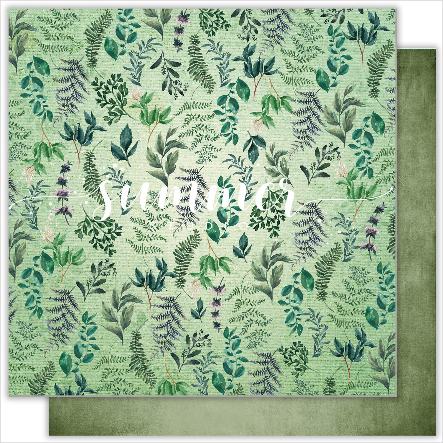Бумага Summer studio "Wild forest", Herbal (SMST101)