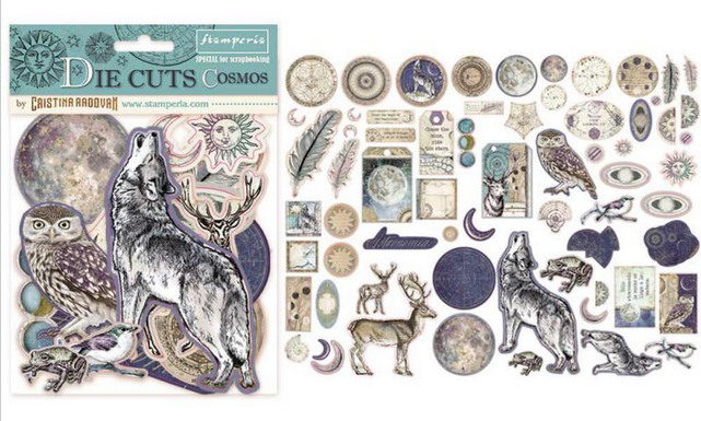 Вырубка из чипборда Stamperia «Cosmos»