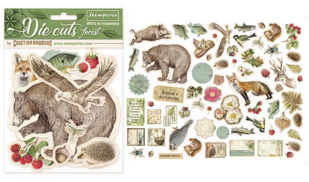 Вырубка из чипборда Stamperia «Forest»