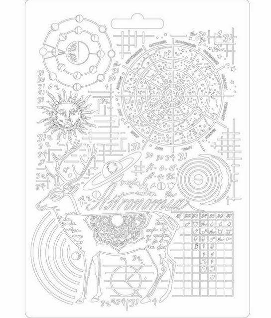 Мягкий платиковый молд (Soft Mould) A5 Stamperia "Cosmos deer"