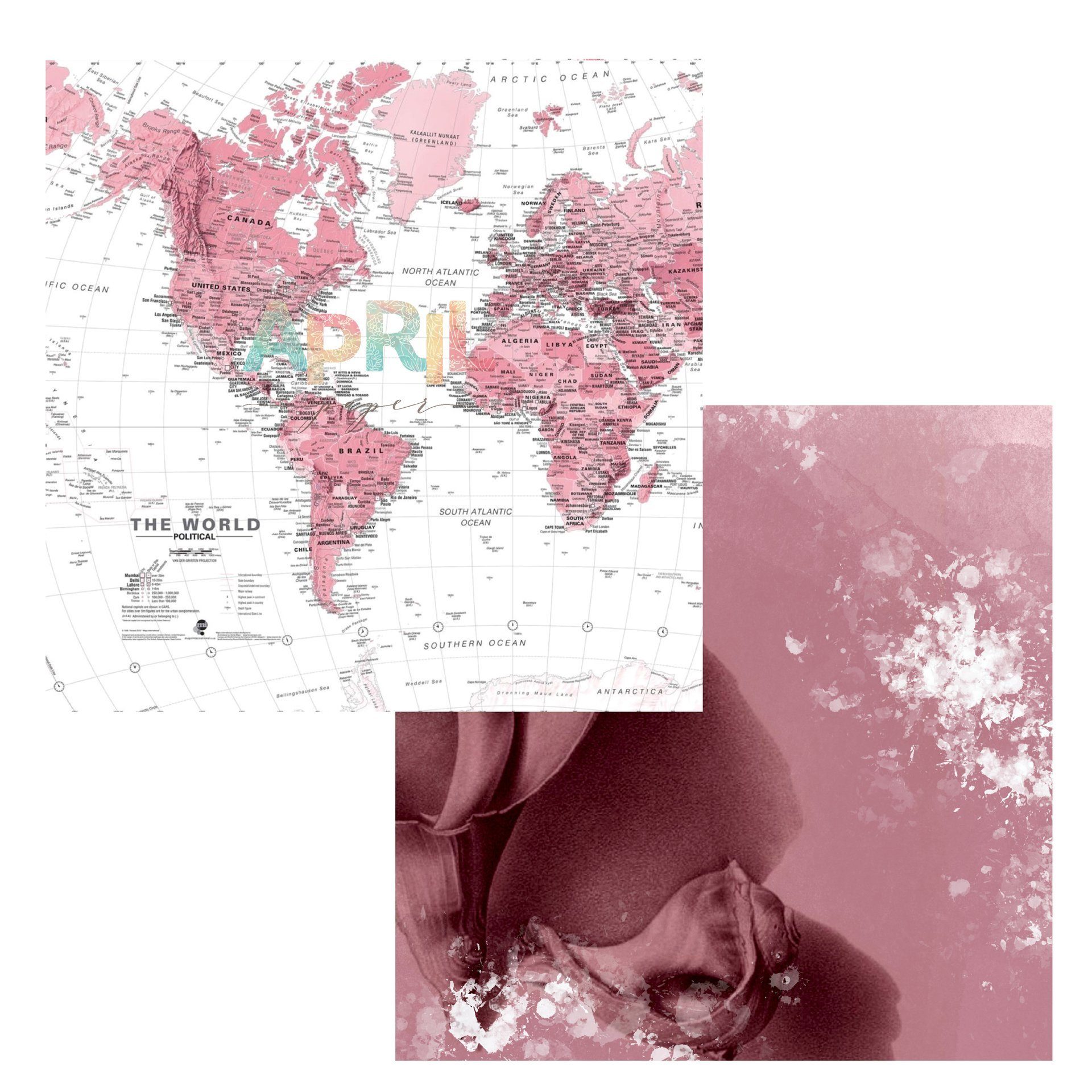 Бумага APRIL paper "Шёпот лета", Карта (APR140)