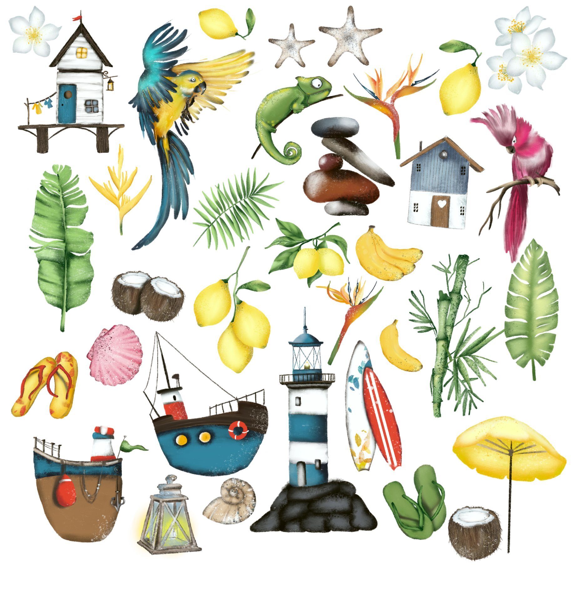 Бумага APRIL paper "Шёпот лета", Какаду (APR144)