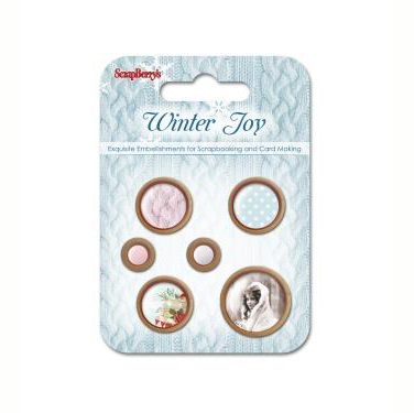 Набор деревянных пуговичек Scrapberrys " Зимнее Утро"