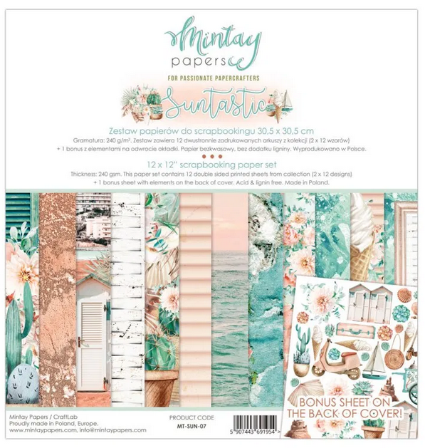 Набор бумаги 30х30см Mintay papers "Suntastic"