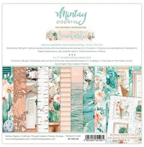 Набор бумаги 15х15см Mintay papers "Suntastic"