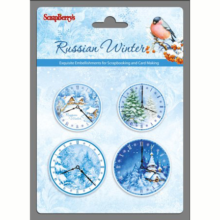 Набор часиков Scrapberrys "Русская Зима" 4 шт