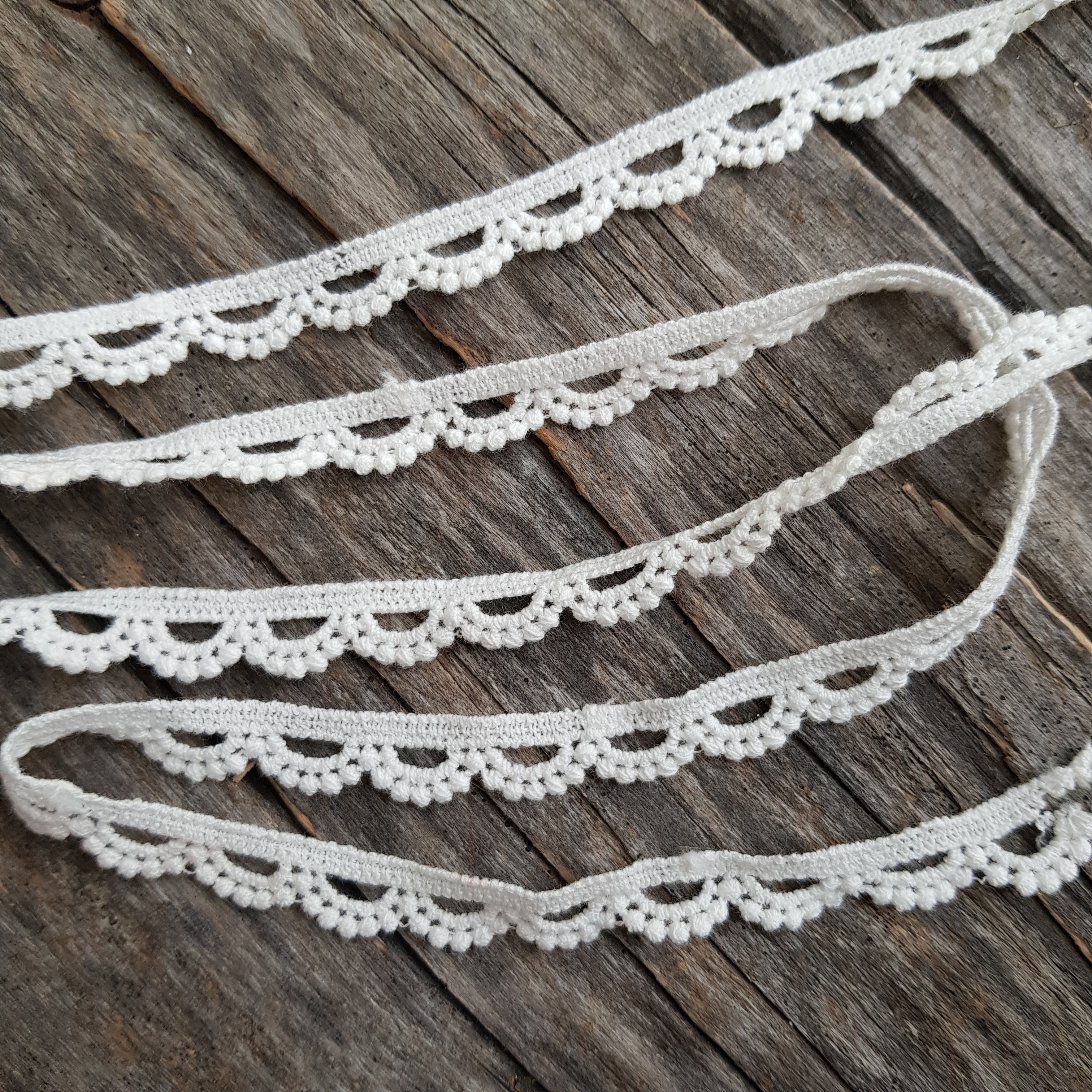 Кружево 1 см "Гребешок", цвет белый