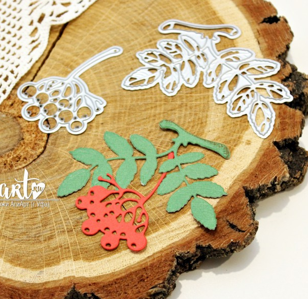 Нож для вырубки Agiart фоновый "Рябинка малая"