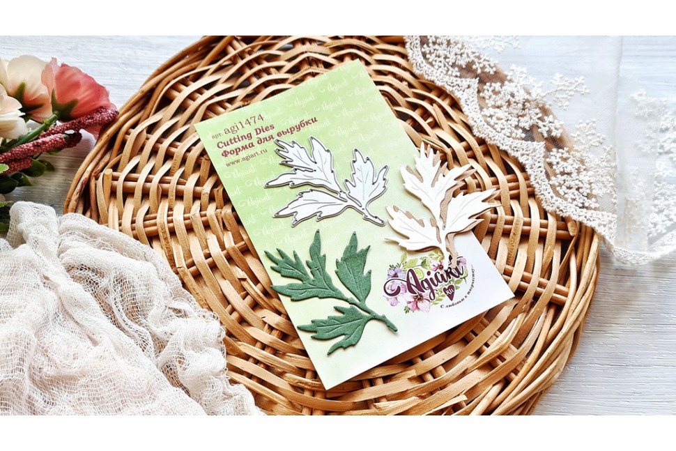 Нож для вырубки Agiart "Лист пиона"