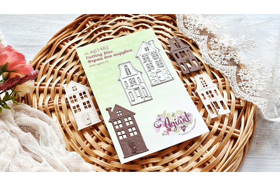 Нож для вырубки Agiart "Коттеджные домики"