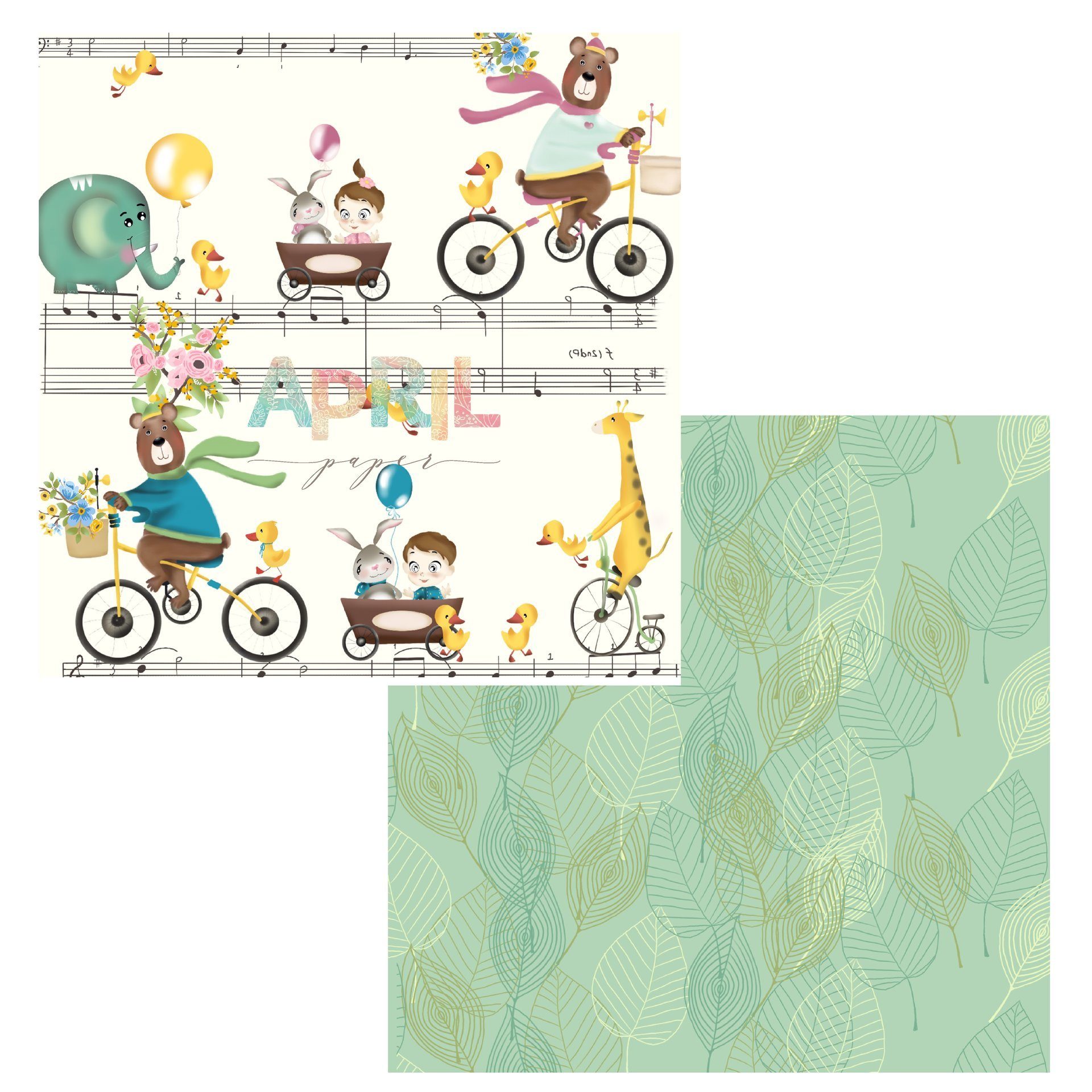 Бумага APRIL paper "Мамина радость" Ехали медведи (APR156)