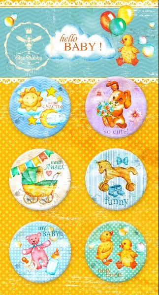 Набор фишек BeeShabby "Hello BABY!"