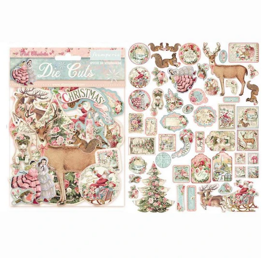 Вырубка из чипборда Stamperia «Pink Christmas»